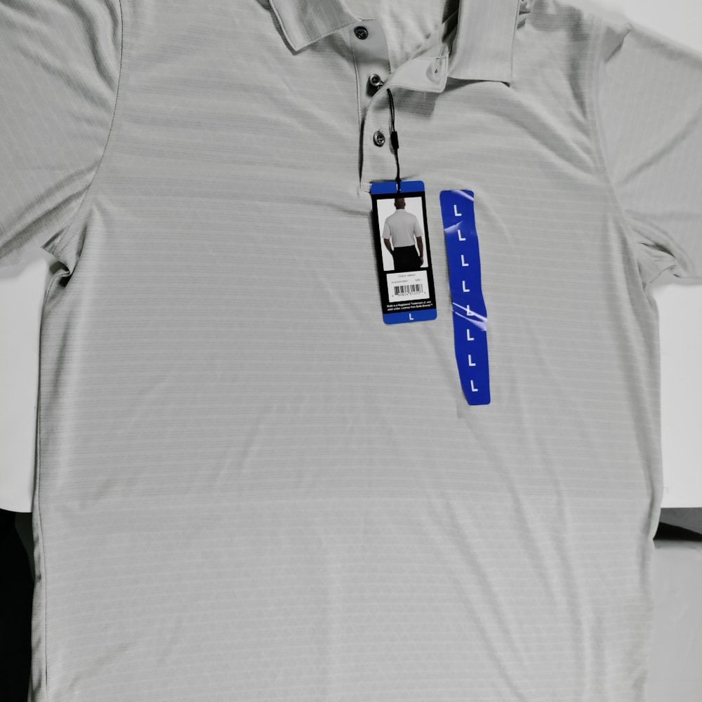 NWT Bolle Gray Short Sleeve Polo Size L